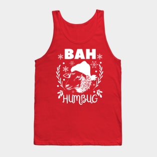 Funny Christmas Pyjama Top,  Bah Humbug, Funny Christmas Sheep Pun, Family Christmas Pyjama Tank Top